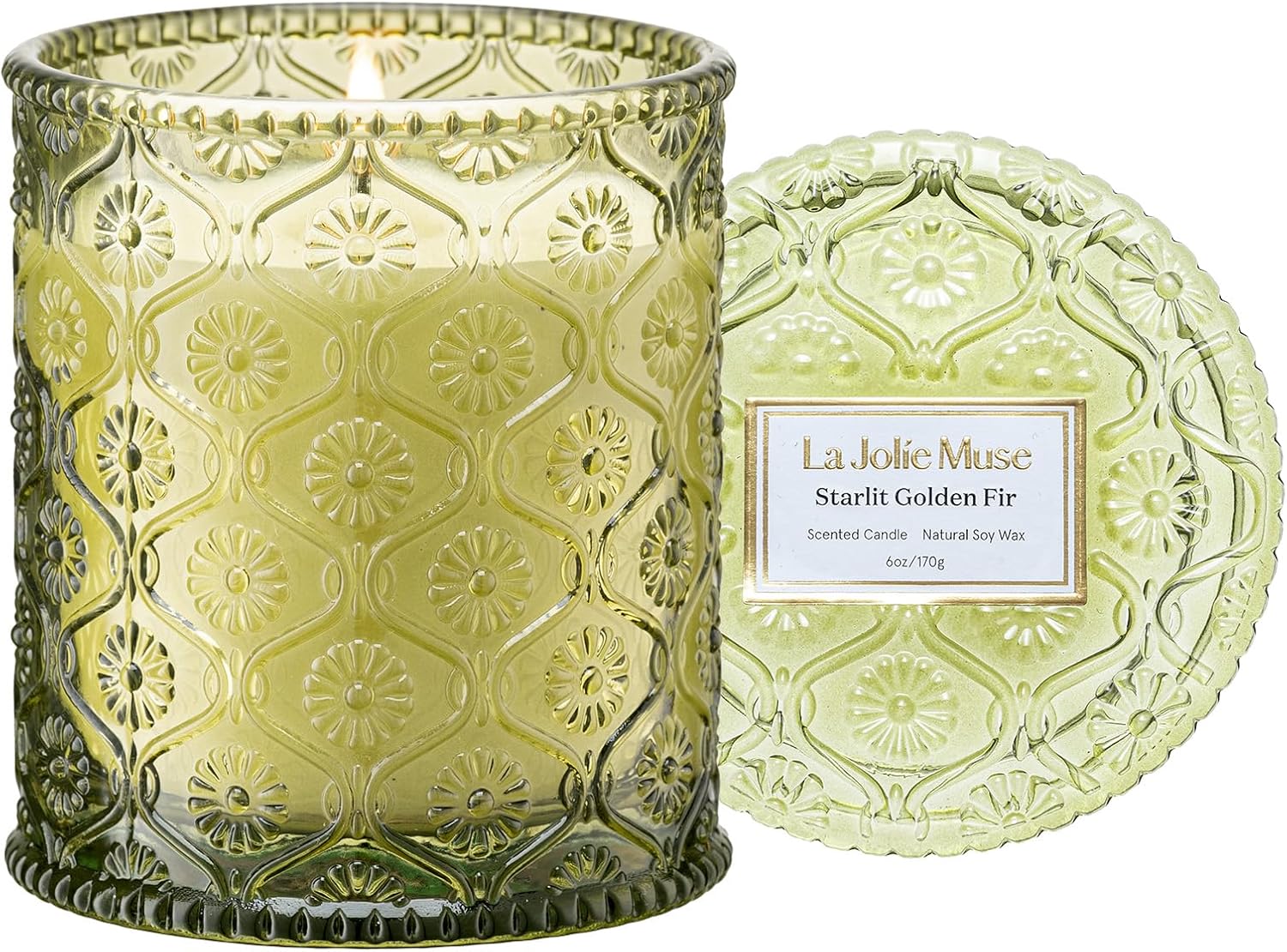 Bougie parfumée pour une décoration élégante, créant une ambiance chaleureuse