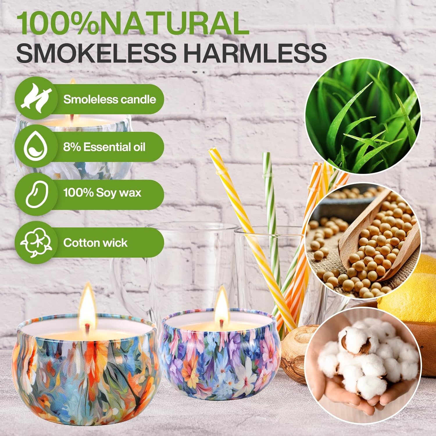 Bougie parfumée pour une décoration élégante, créant une ambiance chaleureuse – Image 3