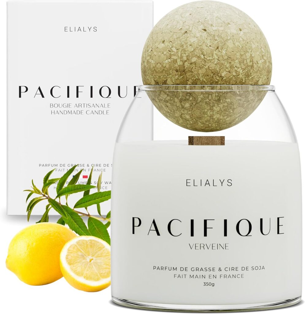 Bougie parfumée pour une décoration apaisante, créant une ambiance chaleureuse
