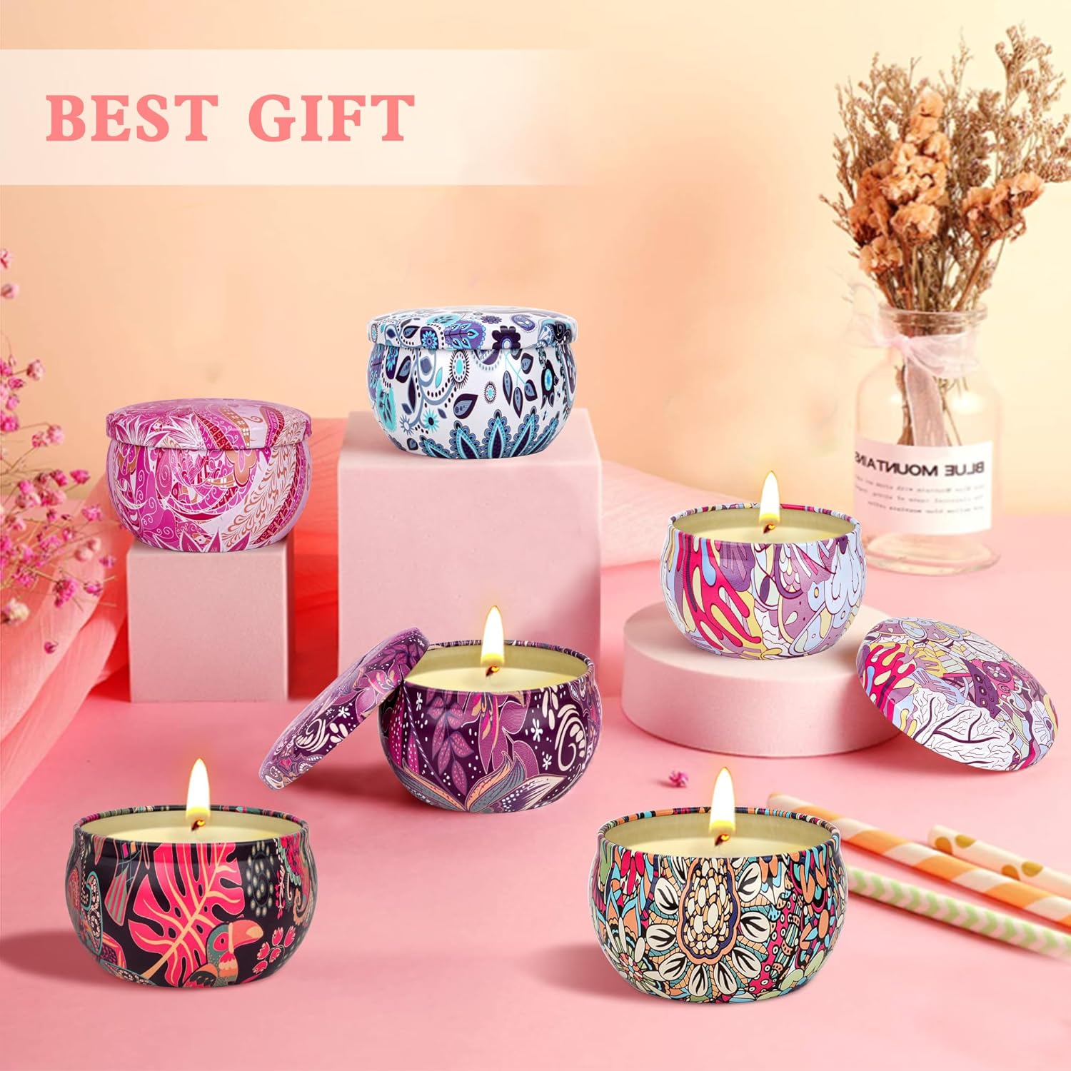 Bougie parfumée pour une ambiance chaleureuse, idéale pour la décoration et la détente – Image 3