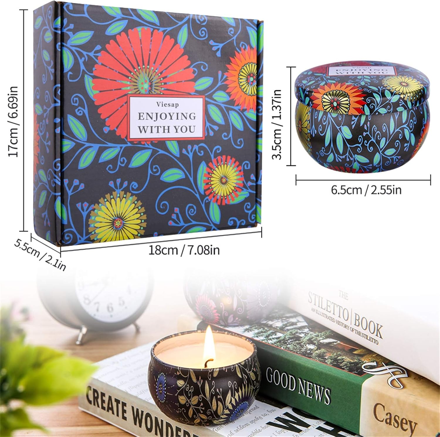 Bougie parfumée pour une décoration apaisante, créant une ambiance chaleureuse – Image 5