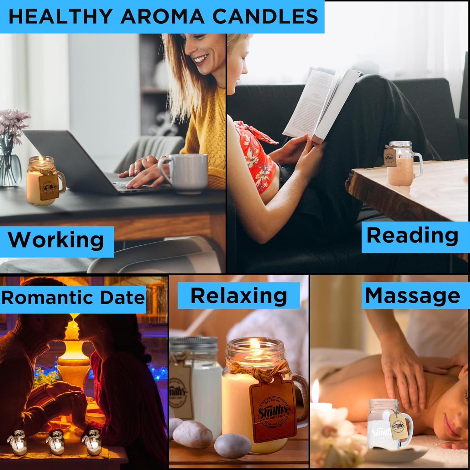 Bougie parfumée pour une décoration chaleureuse et une ambiance relaxante – Image 3
