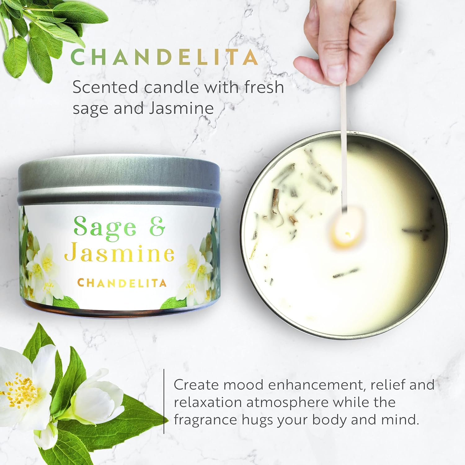 Bougie parfumée pour une décoration apaisante et une ambiance chaleureuse – Image 2