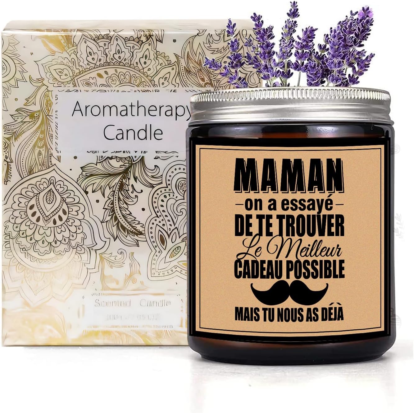 Bougie parfumée pour une décoration élégante, créant une ambiance chaleureuse – Image 3