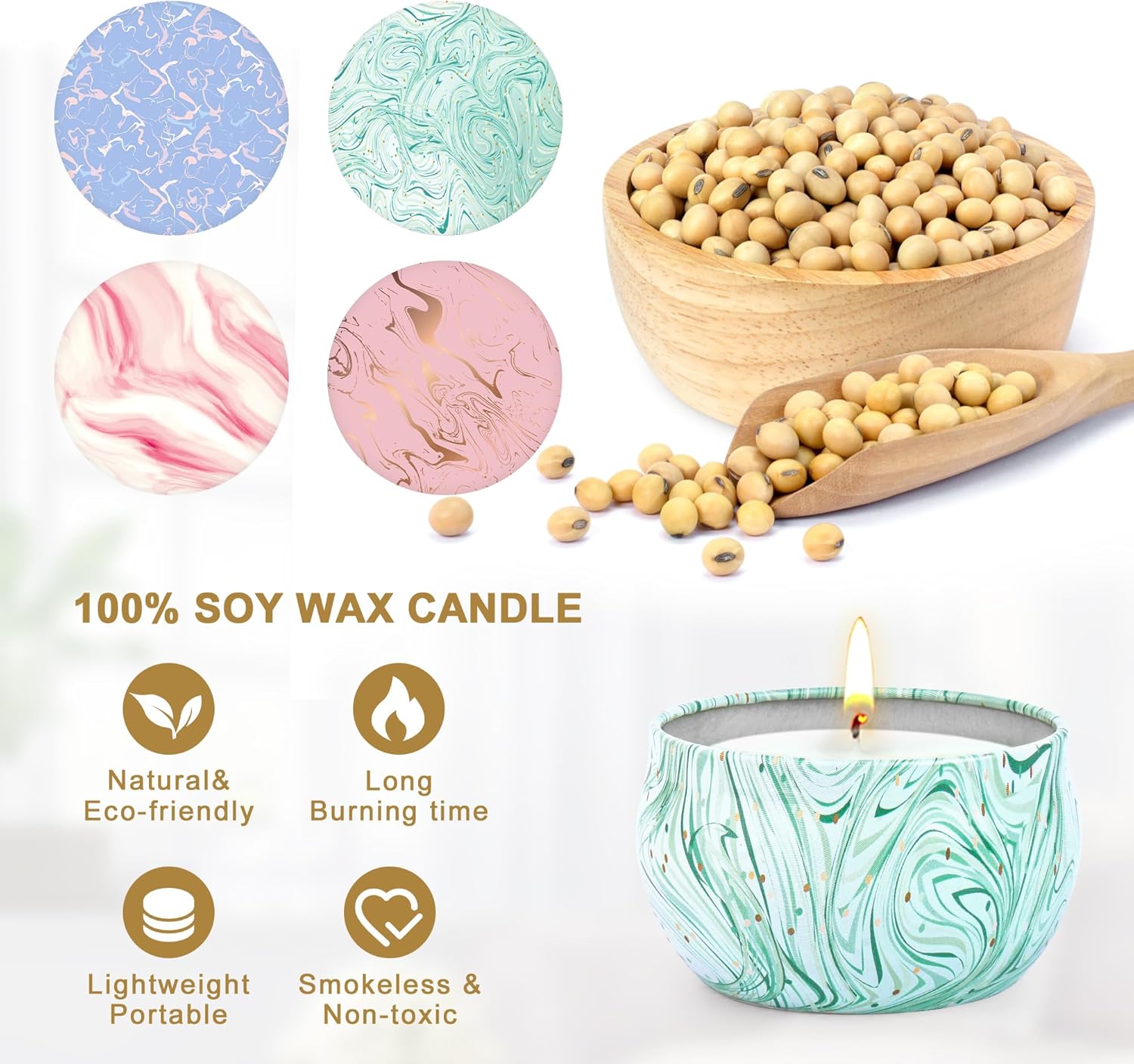 Bougie parfumée pour une décoration apaisante et une ambiance chaleureuse – Image 2