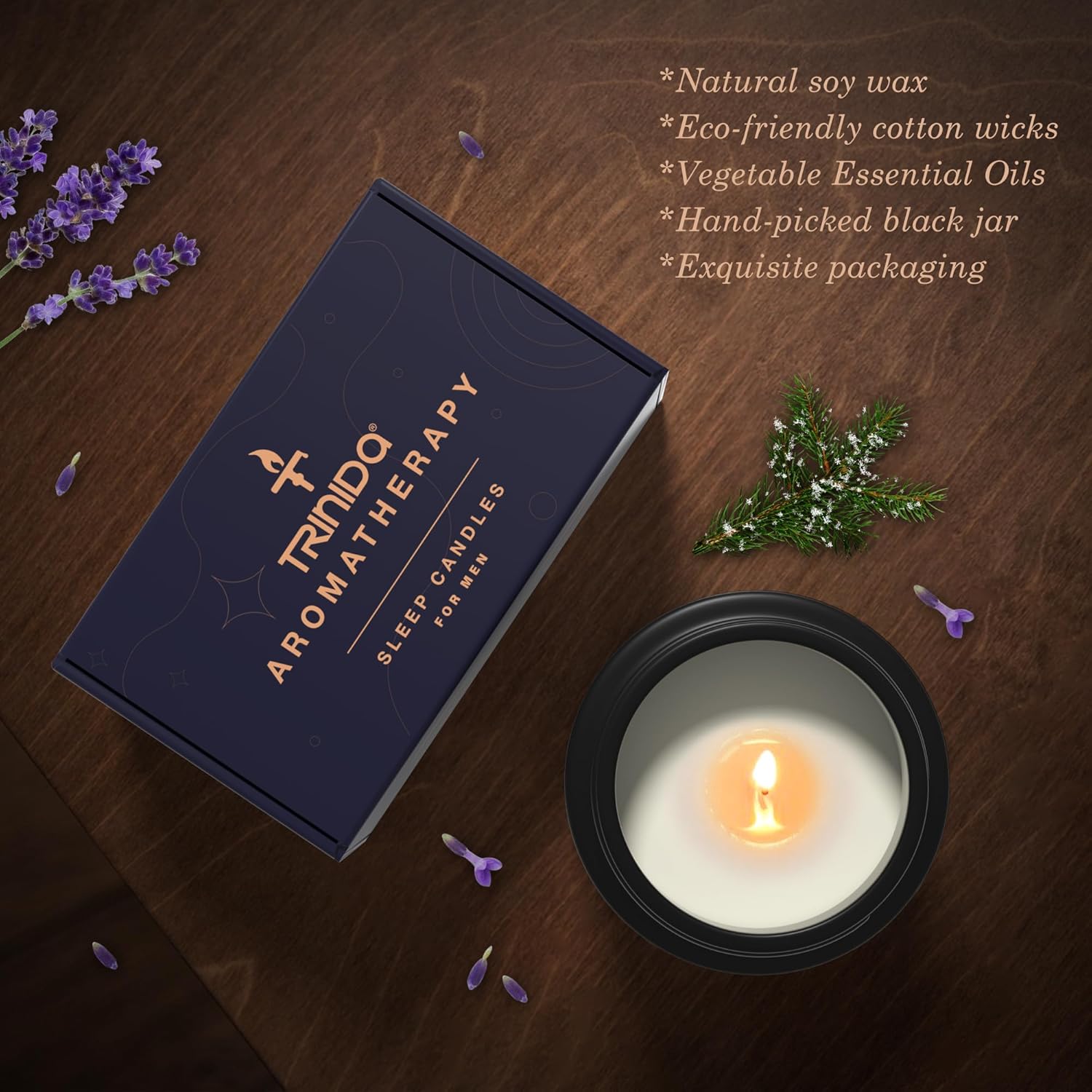 Bougie parfumée pour une décoration élégante, créant une ambiance chaleureuse – Image 4