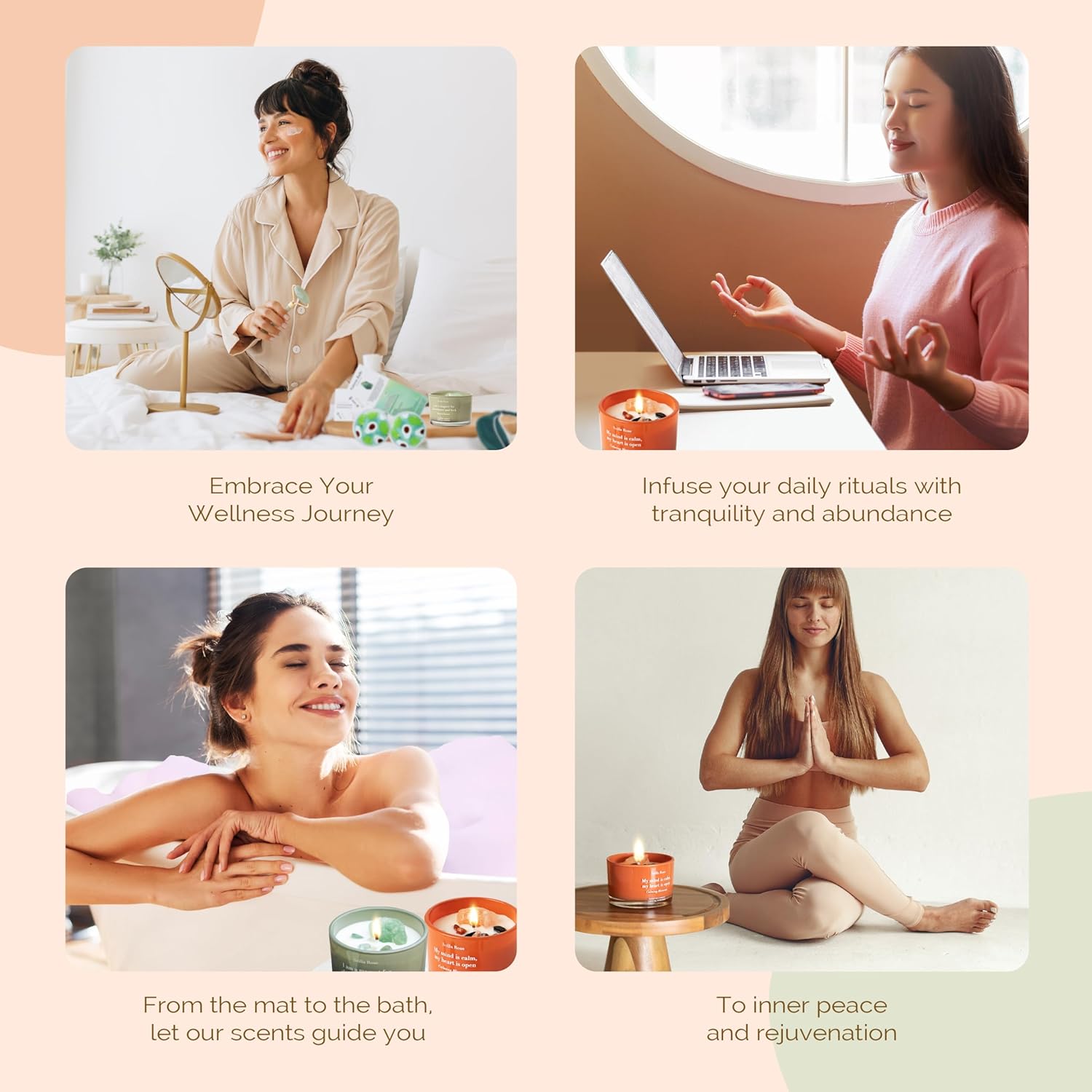 Bougie parfumée pour la détente, créant une ambiance chaleureuse et apaisante – Image 7