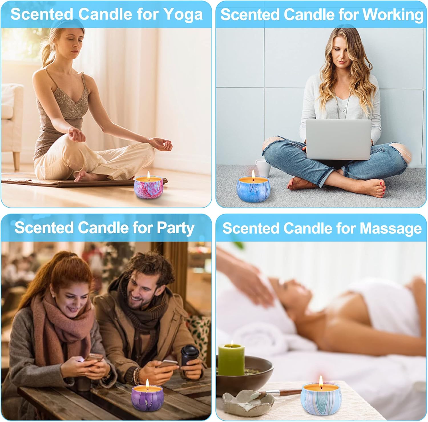 Bougie parfumée pour une ambiance chaleureuse en toute occasion
Idéale pour la décoration et la détente à la maison – Image 6