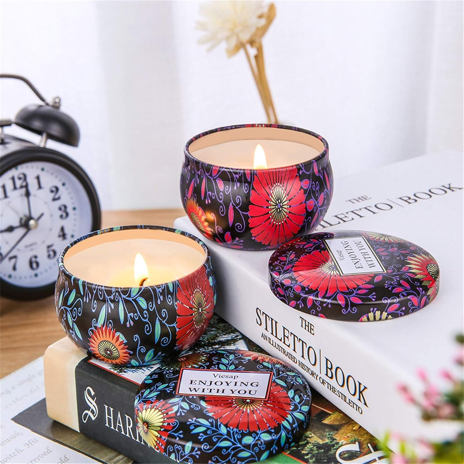 Bougie parfumée pour une décoration apaisante, créant une ambiance chaleureuse – Image 7