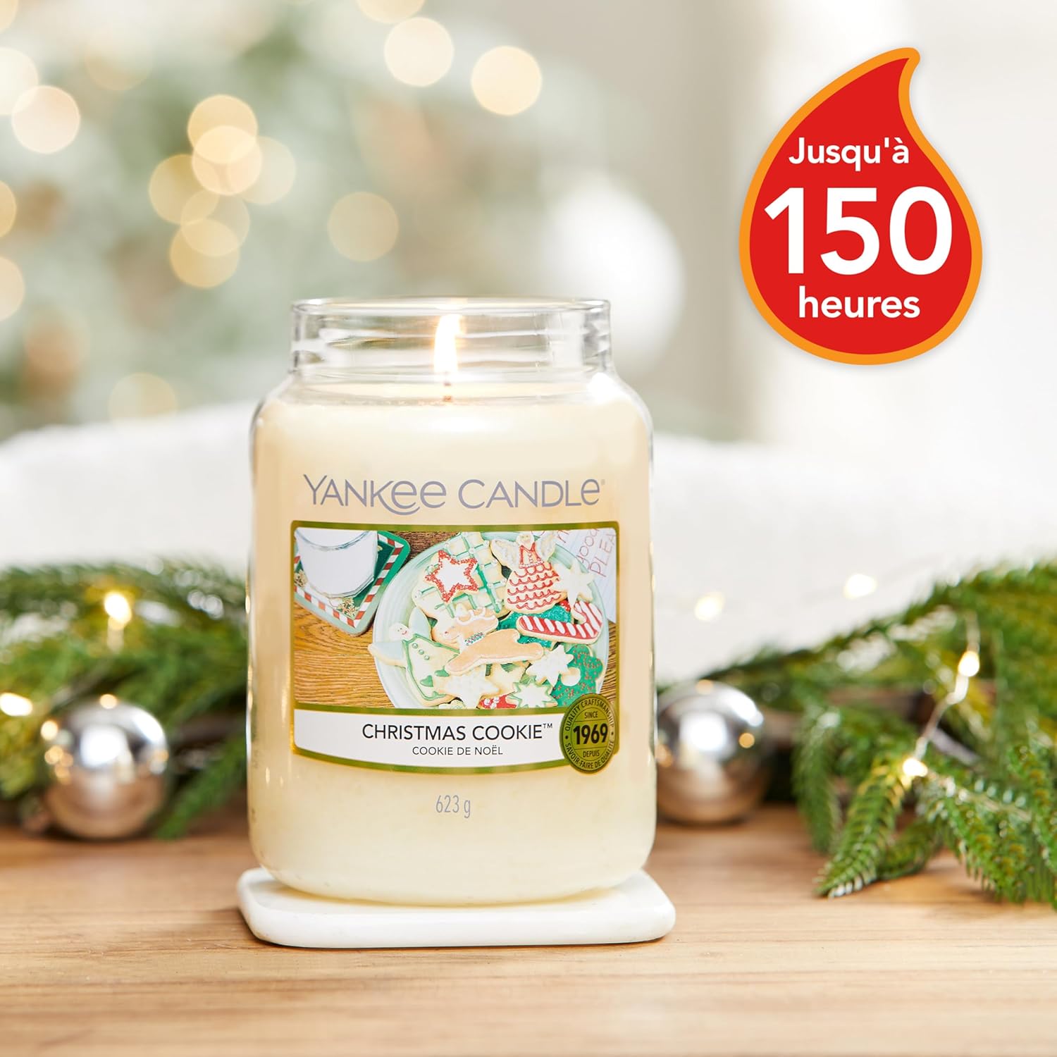 Bougie parfumée pour une décoration apaisante, créant une ambiance chaleureuse – Image 3