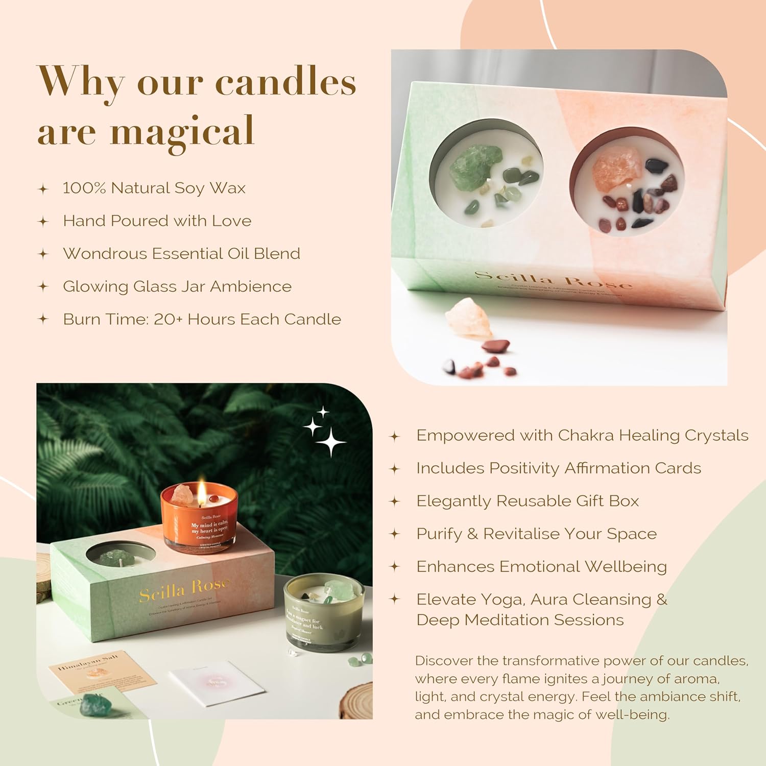 Bougie parfumée pour la détente, créant une ambiance chaleureuse et apaisante – Image 6