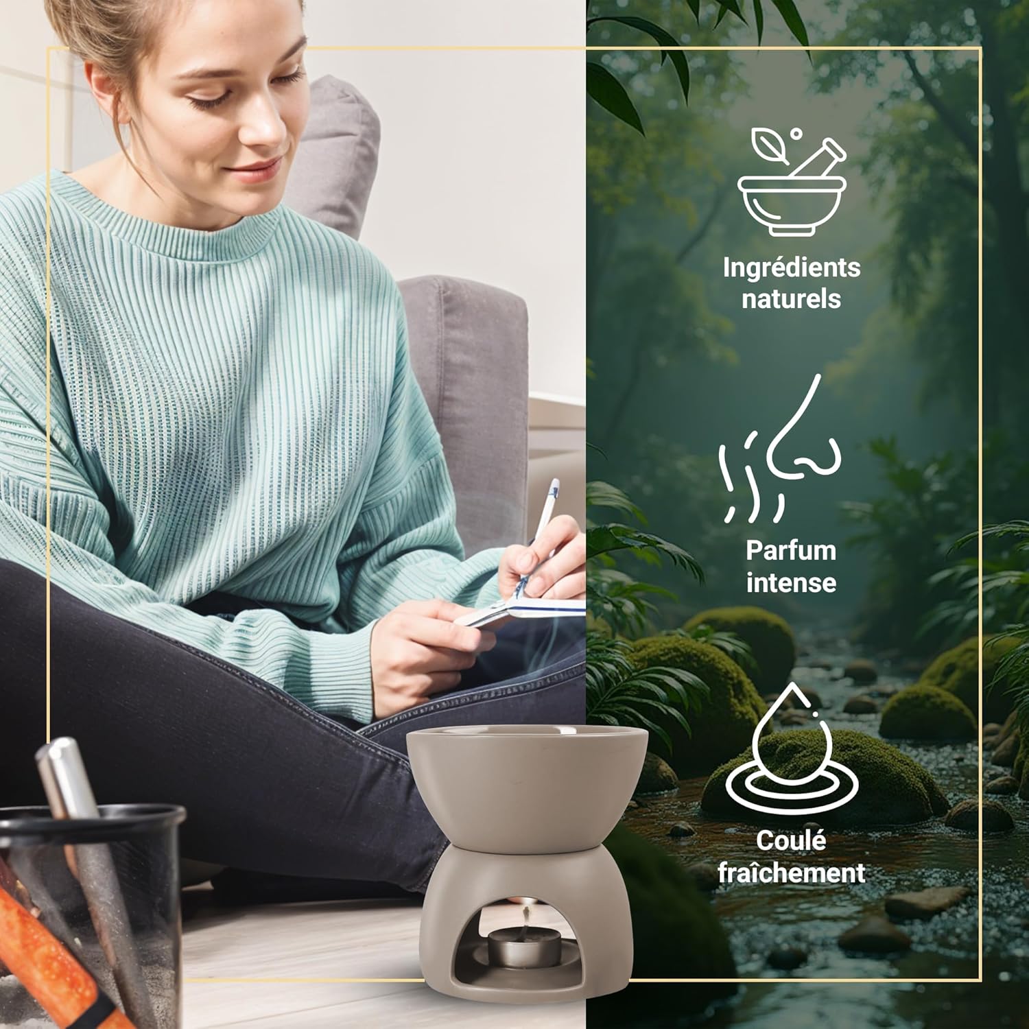 Bougie parfumée pour la détente : créez une ambiance chaleureuse et apaisante – Image 3
