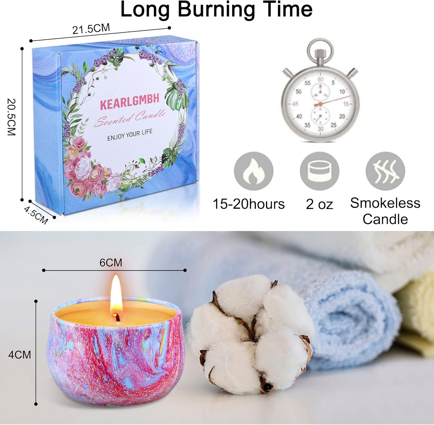 Bougie parfumée pour une ambiance chaleureuse en toute occasion
Idéale pour la décoration et la détente à la maison – Image 3