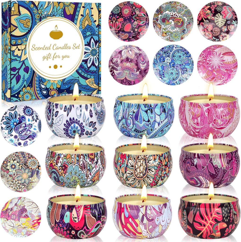 Bougie parfumée pour une ambiance chaleureuse, idéale pour la décoration et la détente