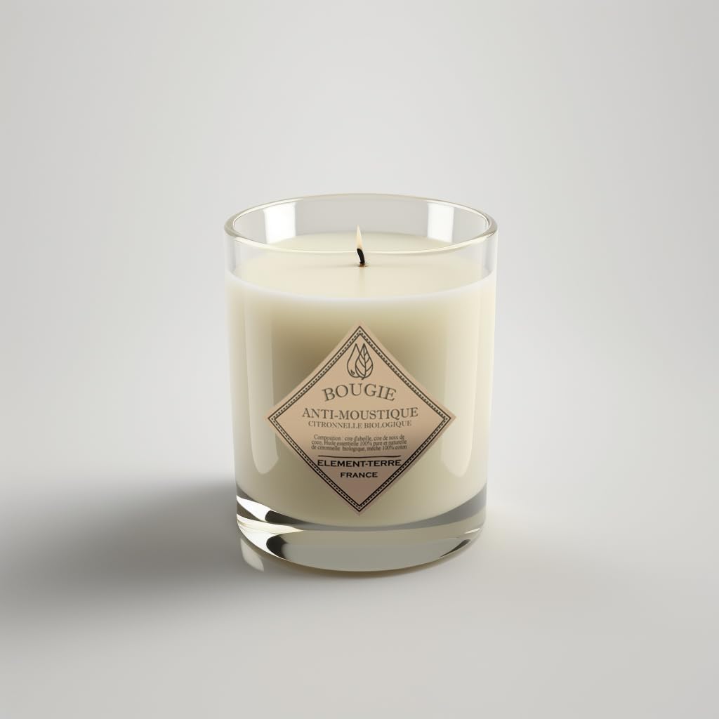 Bougie parfumée pour la détente, idéale pour une ambiance chaleureuse à la maison