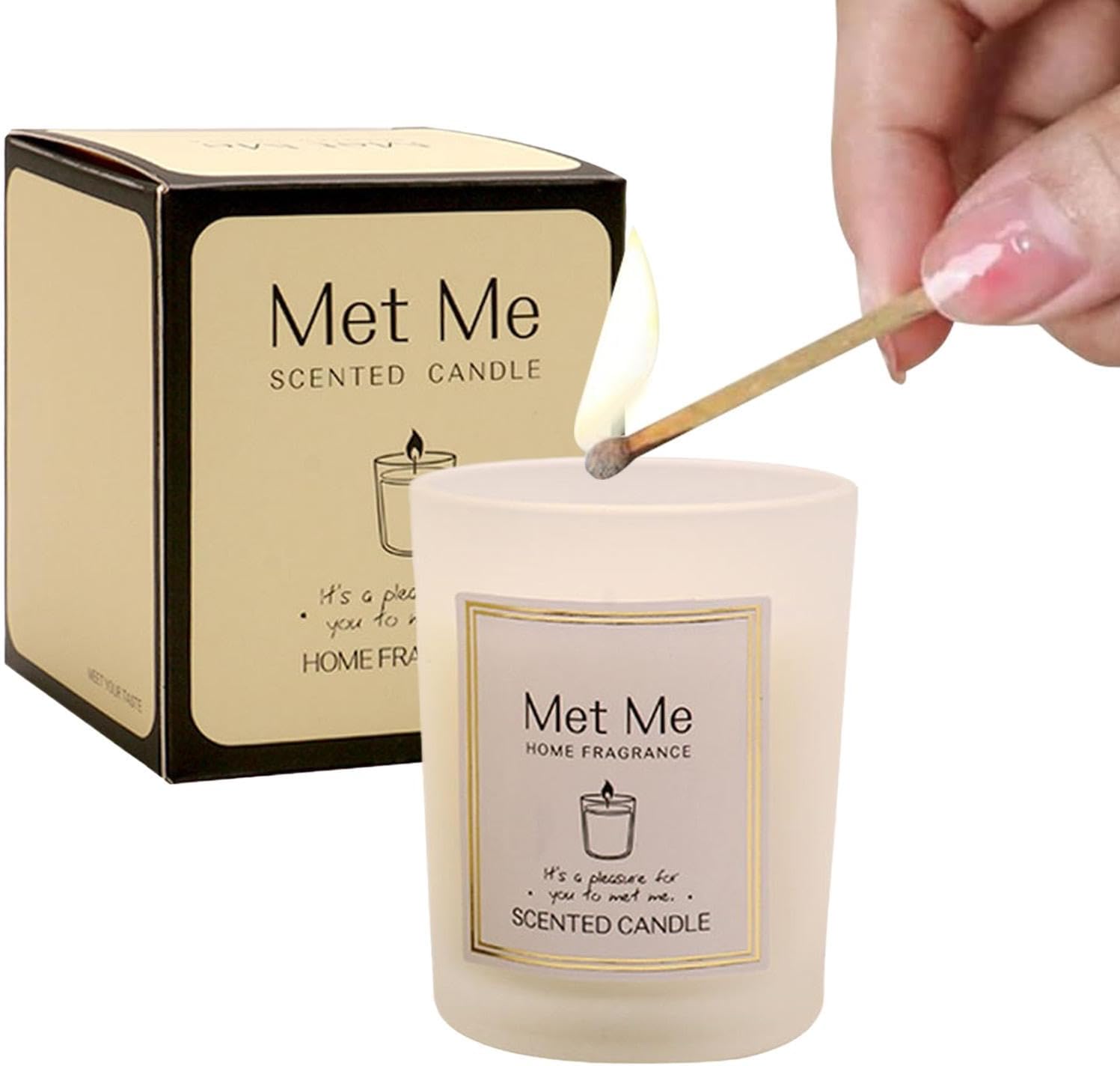 Bougie parfumée pour une décoration élégante, créant une ambiance chaleureuse et relaxante