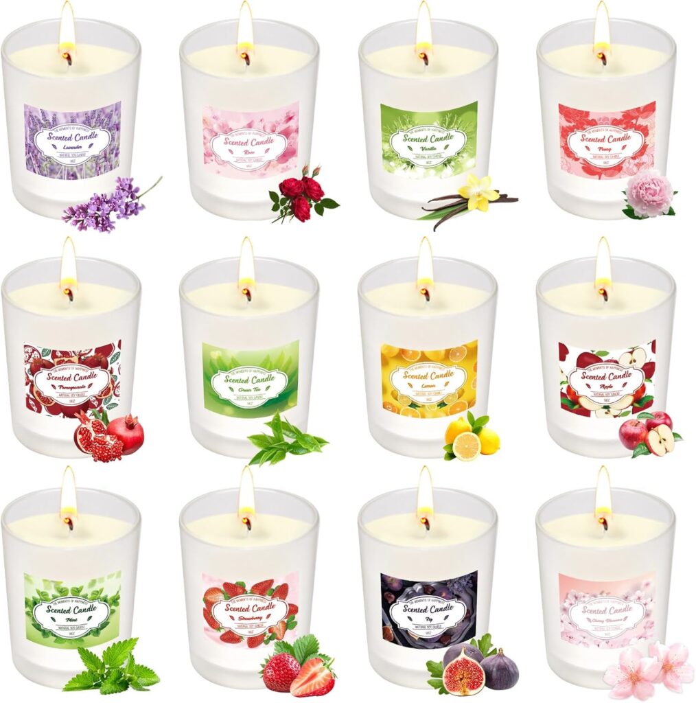 Bougie parfumée pour créer une ambiance chaleureuse et relaxante