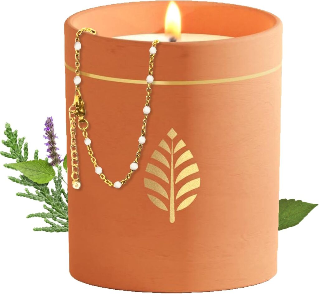Bougie parfumée pour une décoration élégante, créant une ambiance chaleureuse
