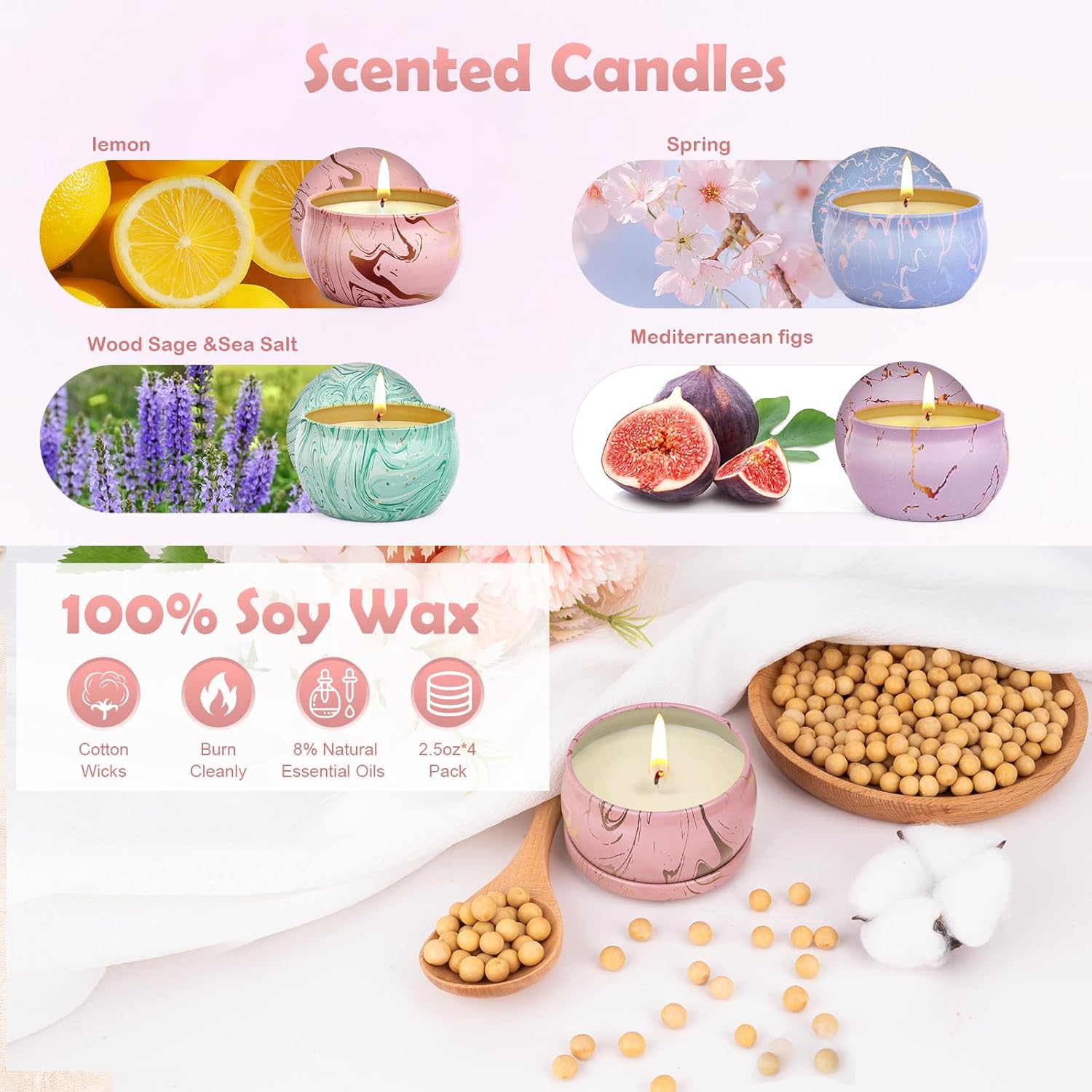 Bougie parfumée pour créer une ambiance chaleureuse et relaxante – Image 2