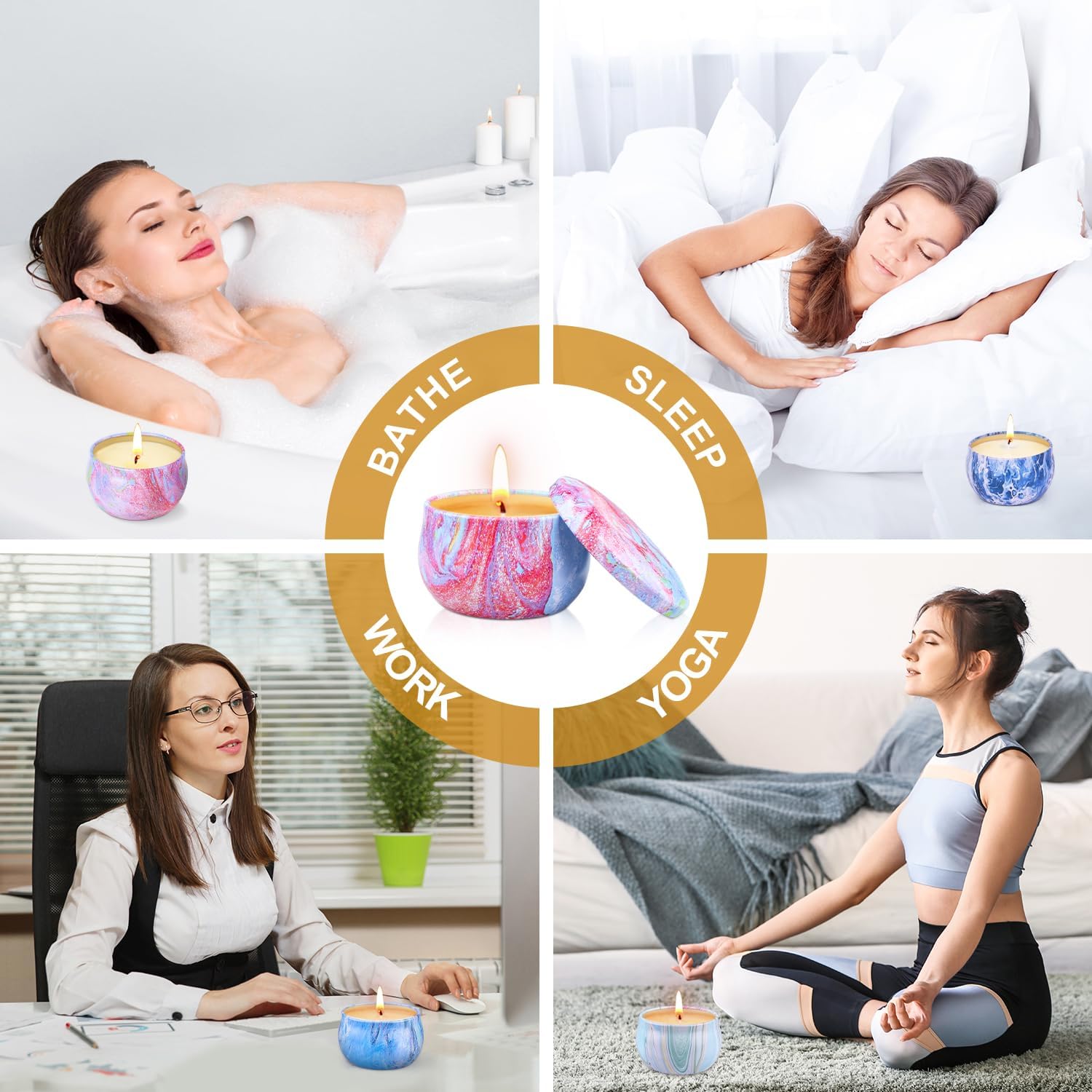 Bougie parfumée pour la détente - Créez une ambiance chaleureuse chez vous – Image 6