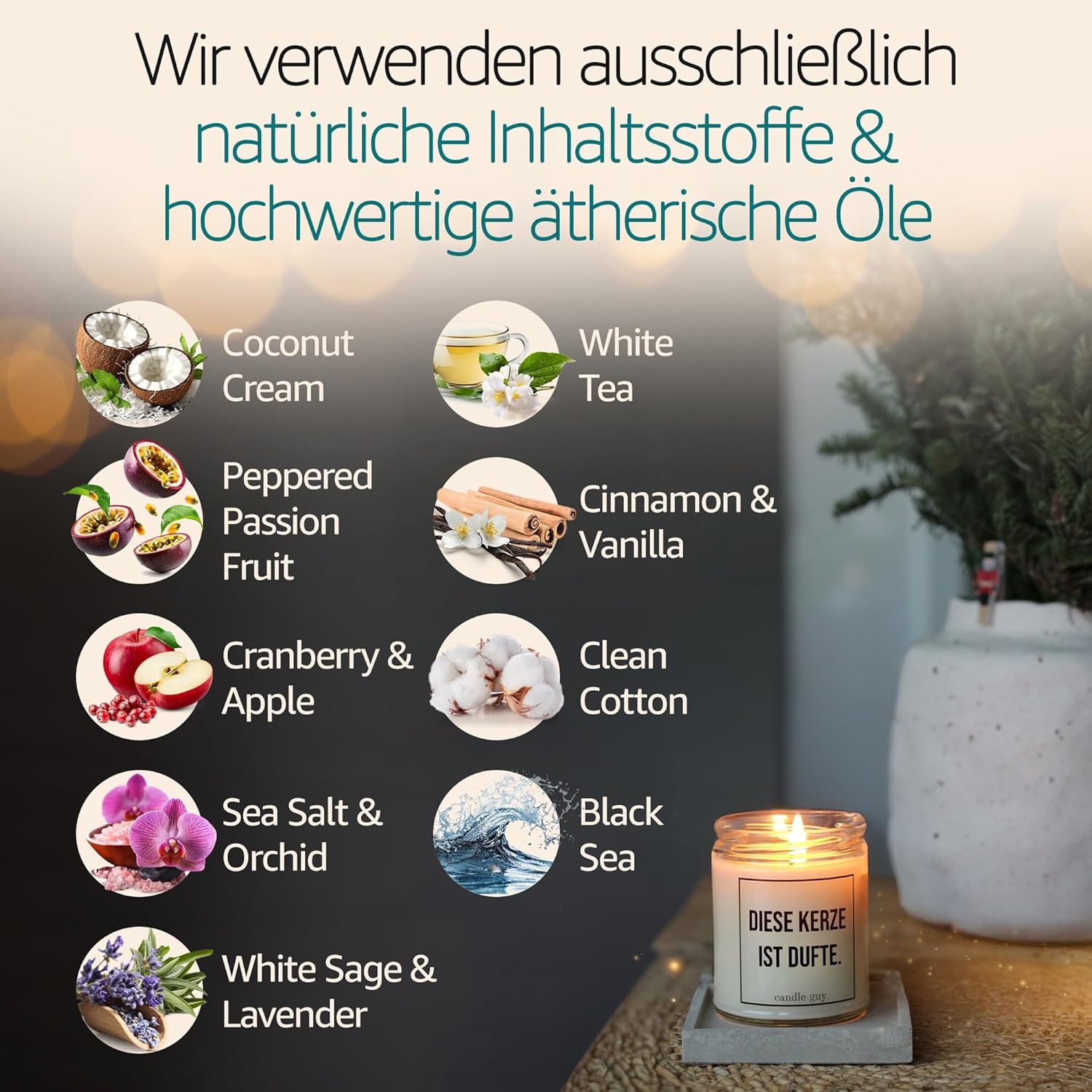 Bougie parfumée pour la décoration intérieure, ambiance chaleureuse et apaisante – Image 4