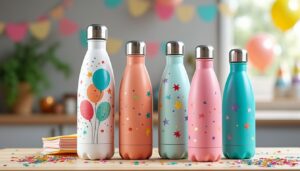 Découvrez nos gourdes personnalisées en petite quantité, idéales pour offrir lors d'un anniversaire. Personnalisez facilement vos cadeaux uniques et pratiques pour célébrer cet événement spécial.